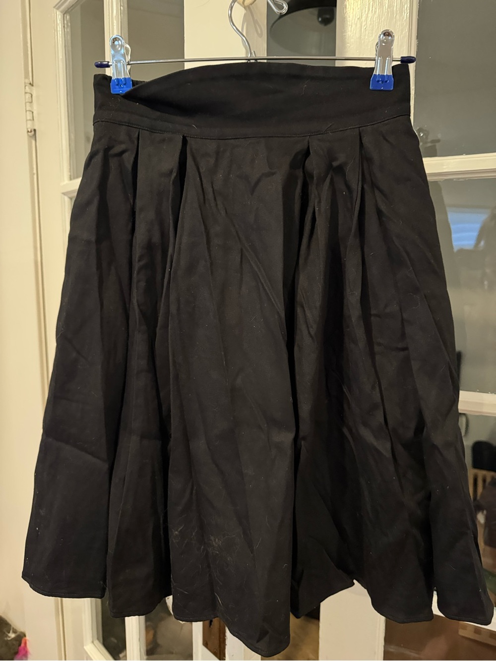 Black Pleated Women's vintage inspired Skirt